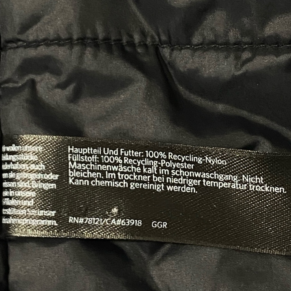 Eileen Fisher Eggshell Recycled Nylon Hooded Long Coat XL - Picture 8 of 14
